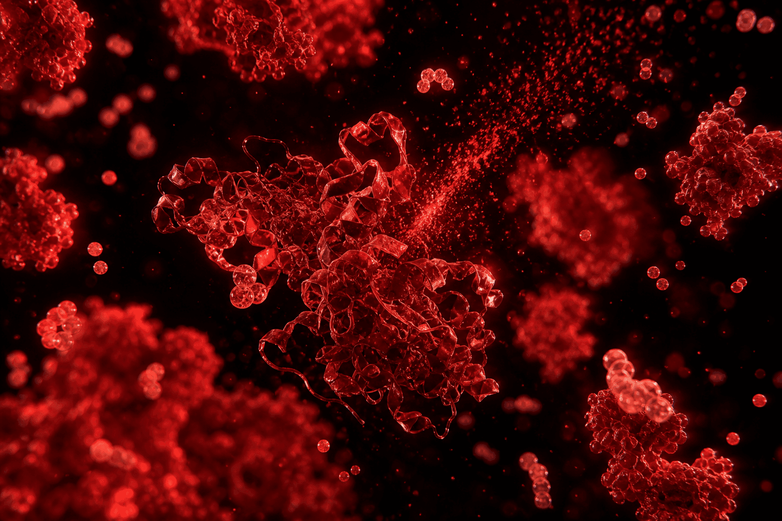 Render of signaling proteins and growth-factor molecules